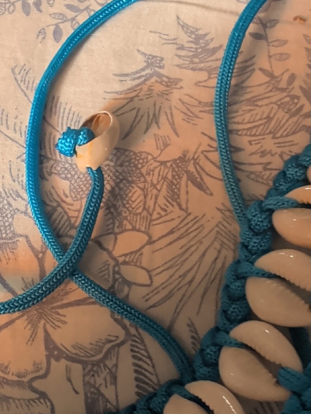 Blue Shell Rope Belt New - Picture 3 of 3